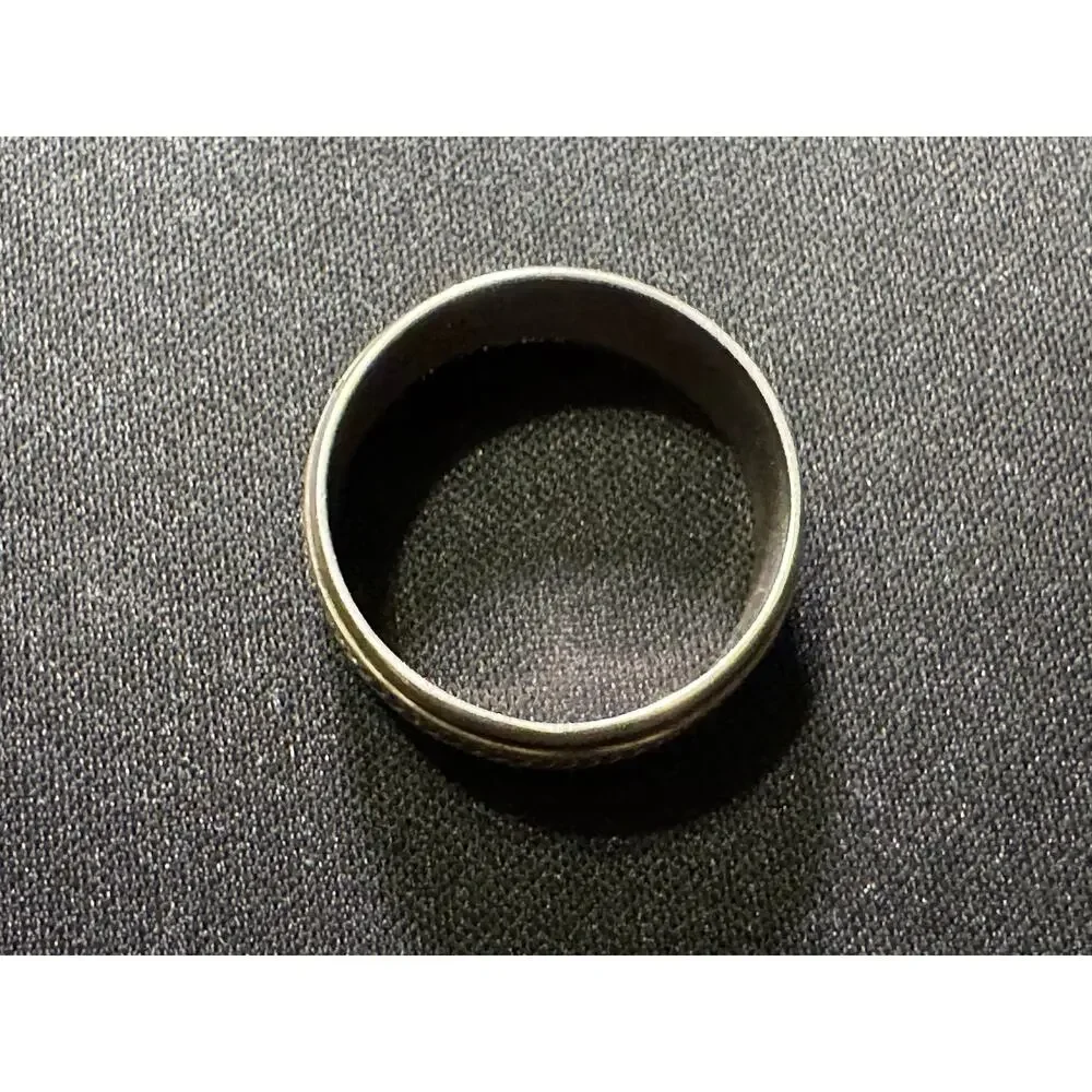Vintage 925 Silver Dual Twisted Rope Mens Band Ring Size 11